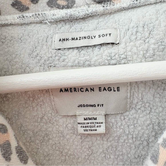 American Eagle Outfitters Pullover Leopard Print Hoodie Sz Medium - Picture 4 of 10
